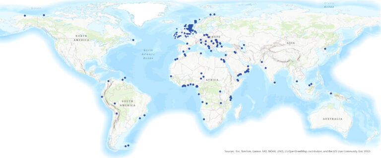 Merlin Energy Resources Experience Map. Merlin has amassed global subsurface experience.